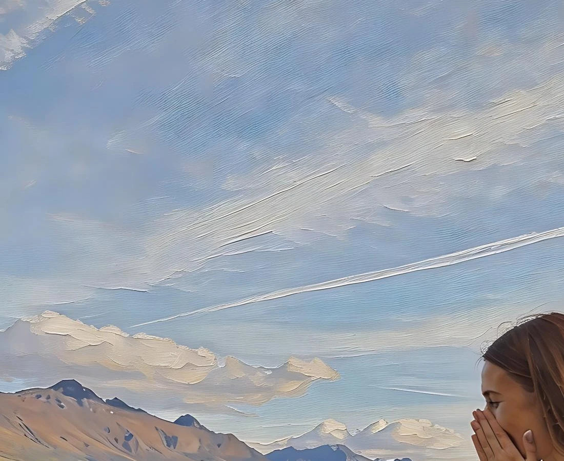 Brushwork detail from an illustrative oil painting concept